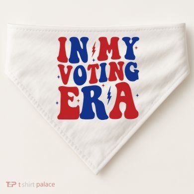 In My Voting Era Retro Election USA-Made Doggie Bandana