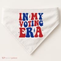 In My Voting Era Retro Election USA-Made Doggie Bandana thumb 0