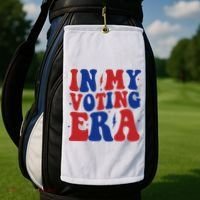 In My Voting Era Retro Election Golf Towel thumb 2