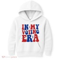 In My Voting Era Retro Election Kids Hoodie thumb 0
