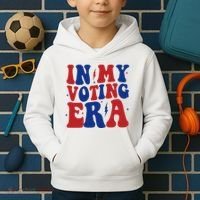 In My Voting Era Retro Election Kids Hoodie thumb 2