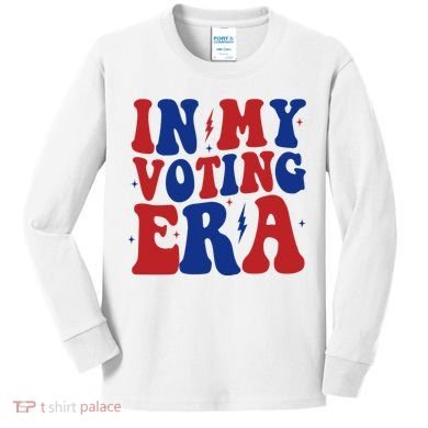 In My Voting Era Retro Election Kids Long Sleeve Shirt