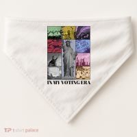 In My Voting Era Presidential Election 2024 Harris Walz USA-Made Doggie Bandana thumb 0