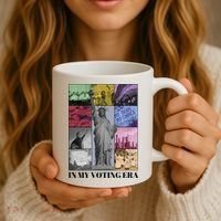 In My Voting Era Presidential Election 2024 Harris Walz Coffee Mug thumb 3