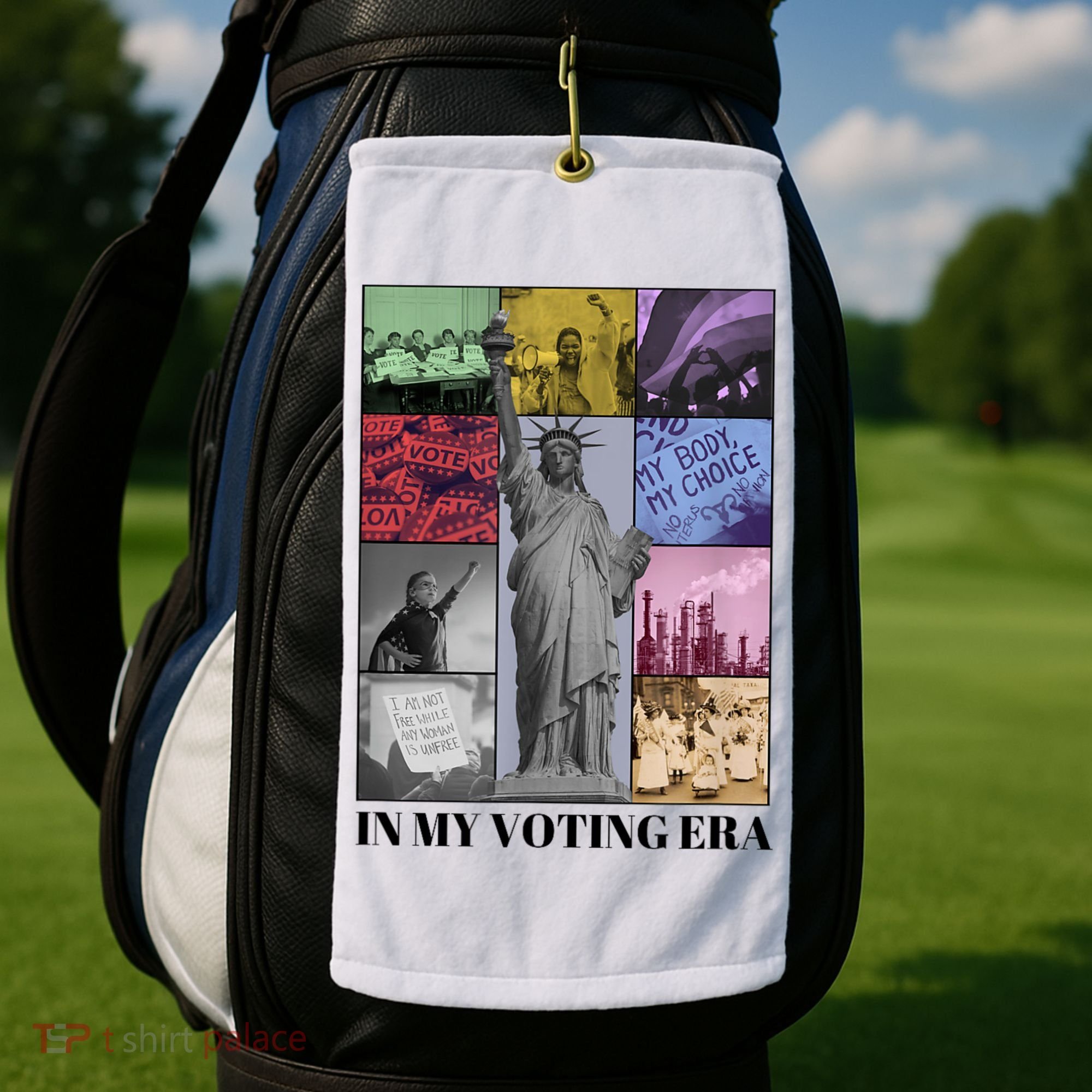 In My Voting Era Presidential Election 2024 Harris Walz Golf Towel