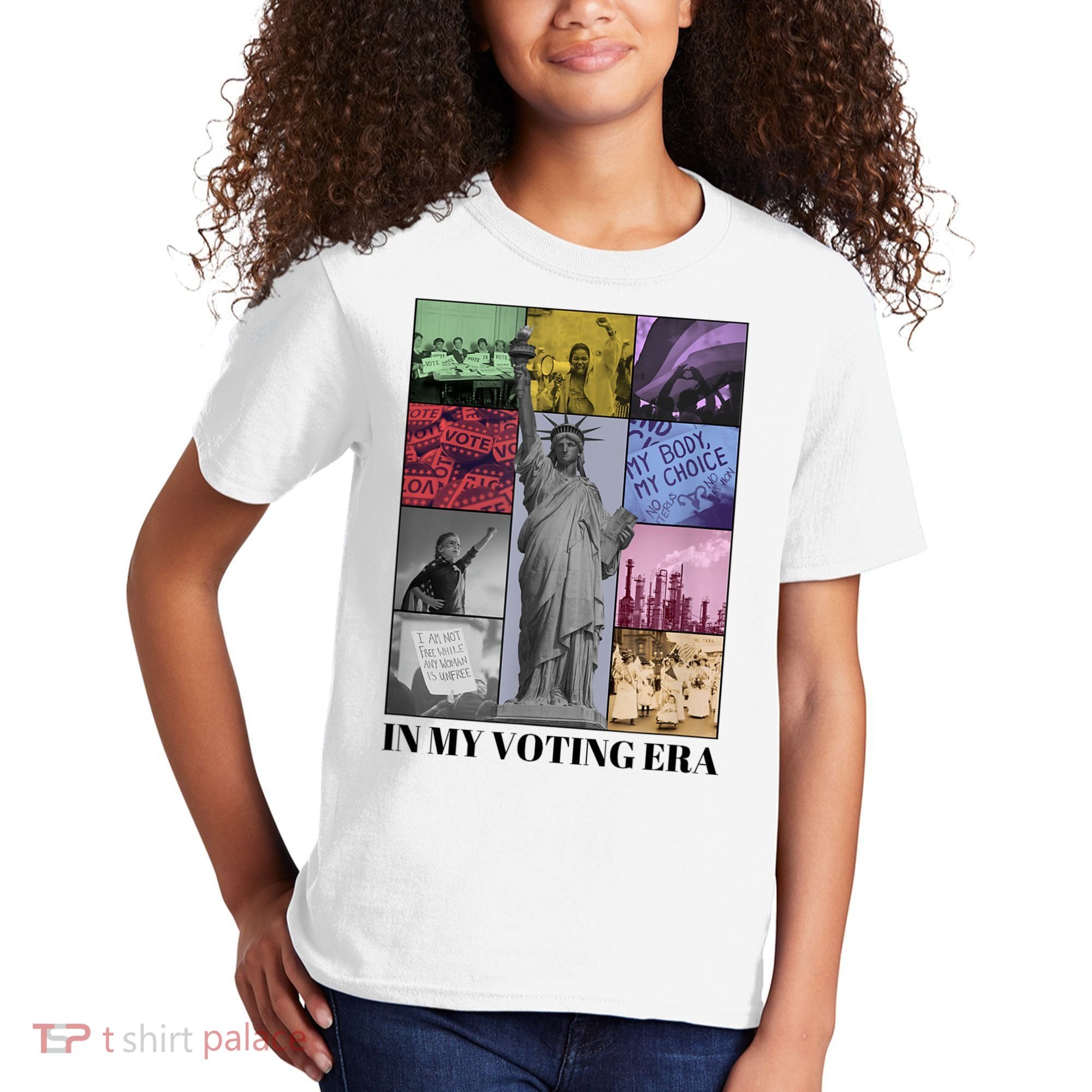 In My Voting Era Presidential Election 2024 Harris Walz Kids T-Shirt