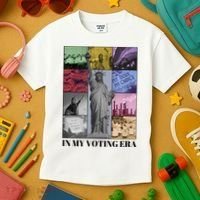 In My Voting Era Presidential Election 2024 Harris Walz Kids T-Shirt thumb 3