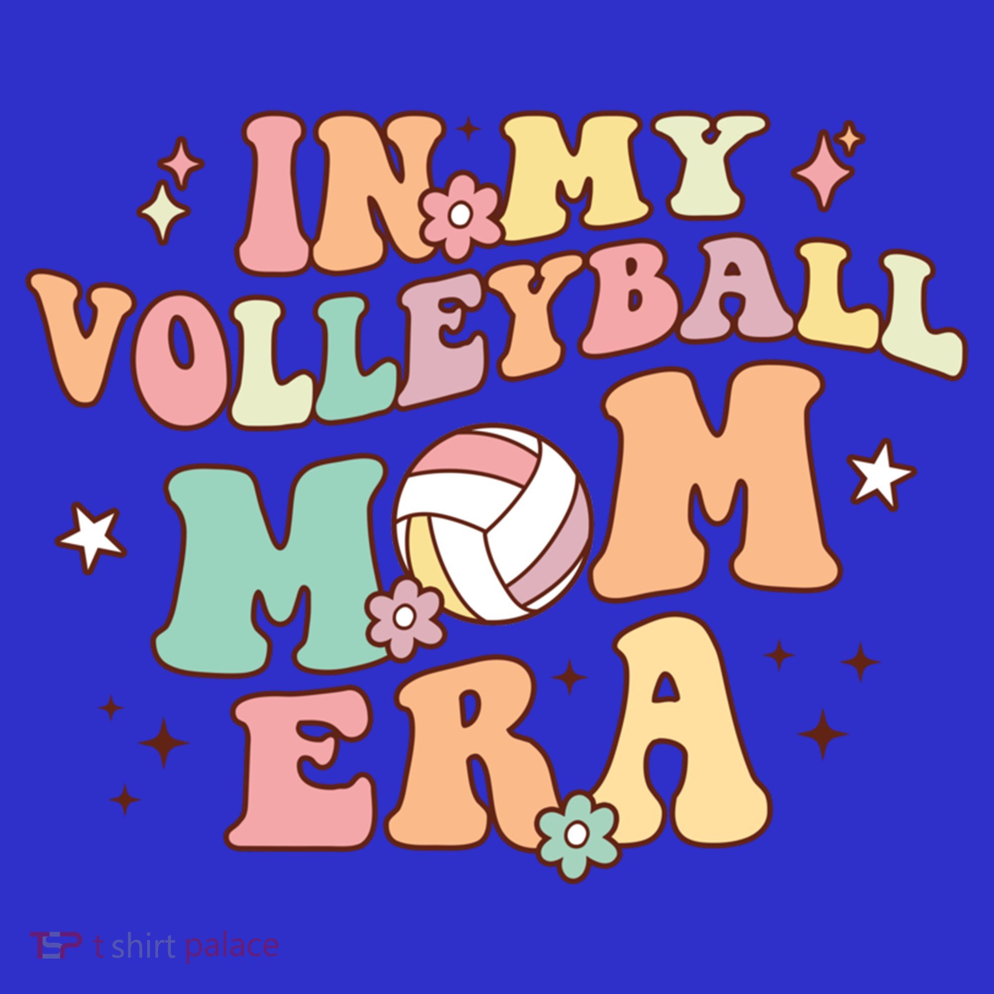 In My Volleyball Mom Era Game Day Cute Retro Volleyball Mama Gift T-Shirt