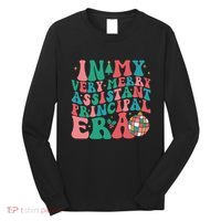 In My Very Merry Assistant Principal Era Groovy Christmas Long Sleeve Shirt thumb 0