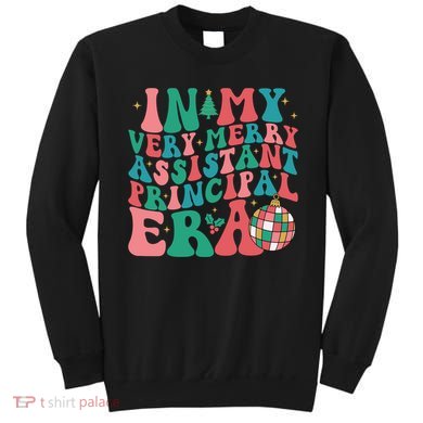 In My Very Merry Assistant Principal Era Groovy Christmas Sweatshirt