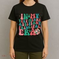 In My Very Merry Assistant Principal Era Groovy Christmas T-Shirt thumb 4