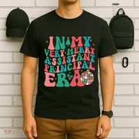 In My Very Merry Assistant Principal Era Groovy Christmas T-Shirt thumb 6