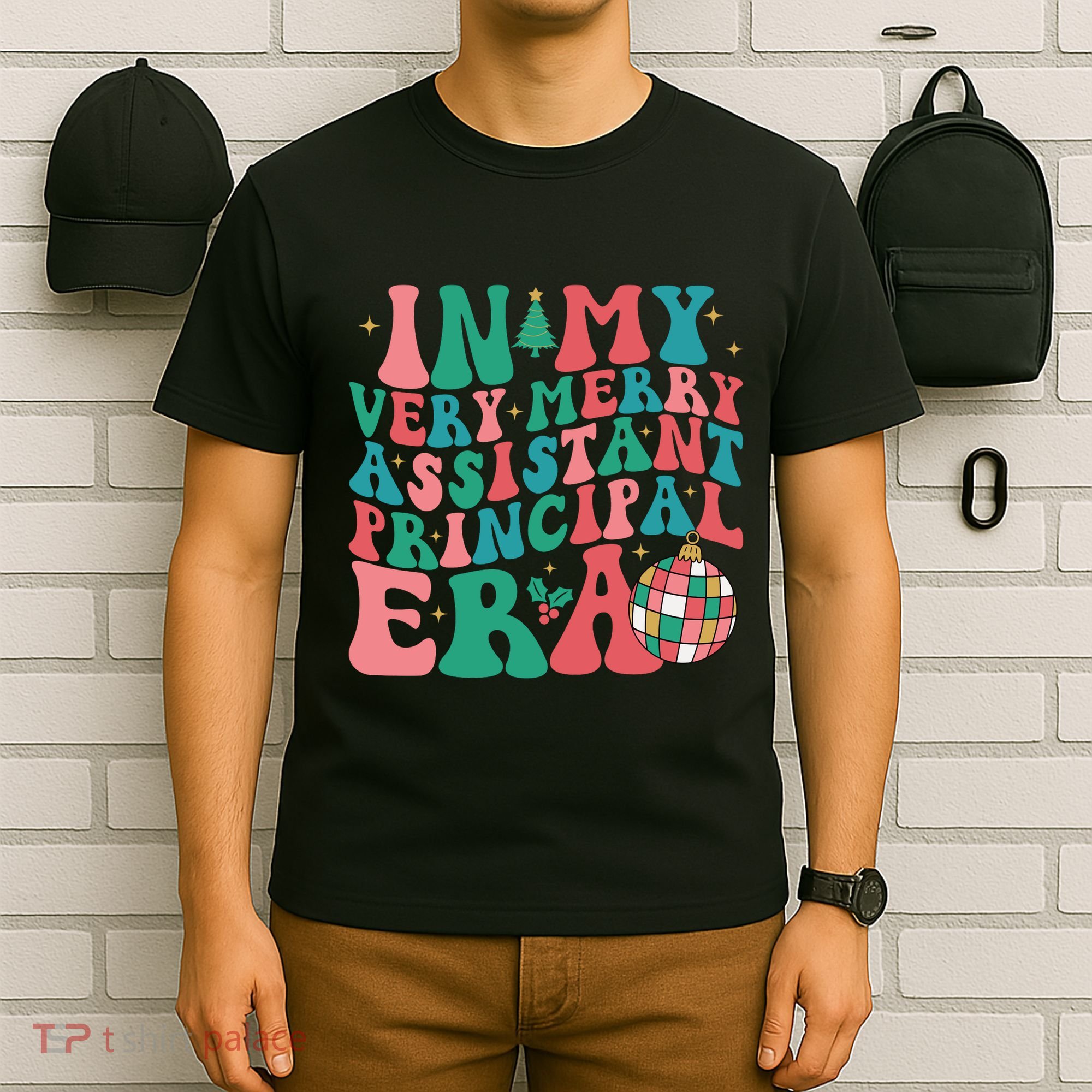 In My Very Merry Assistant Principal Era Groovy Christmas T-Shirt