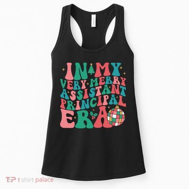 In My Very Merry Assistant Principal Era Groovy Christmas Women's Tank Top