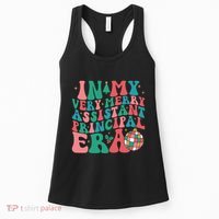 In My Very Merry Assistant Principal Era Groovy Christmas Women's Tank Top thumb 0