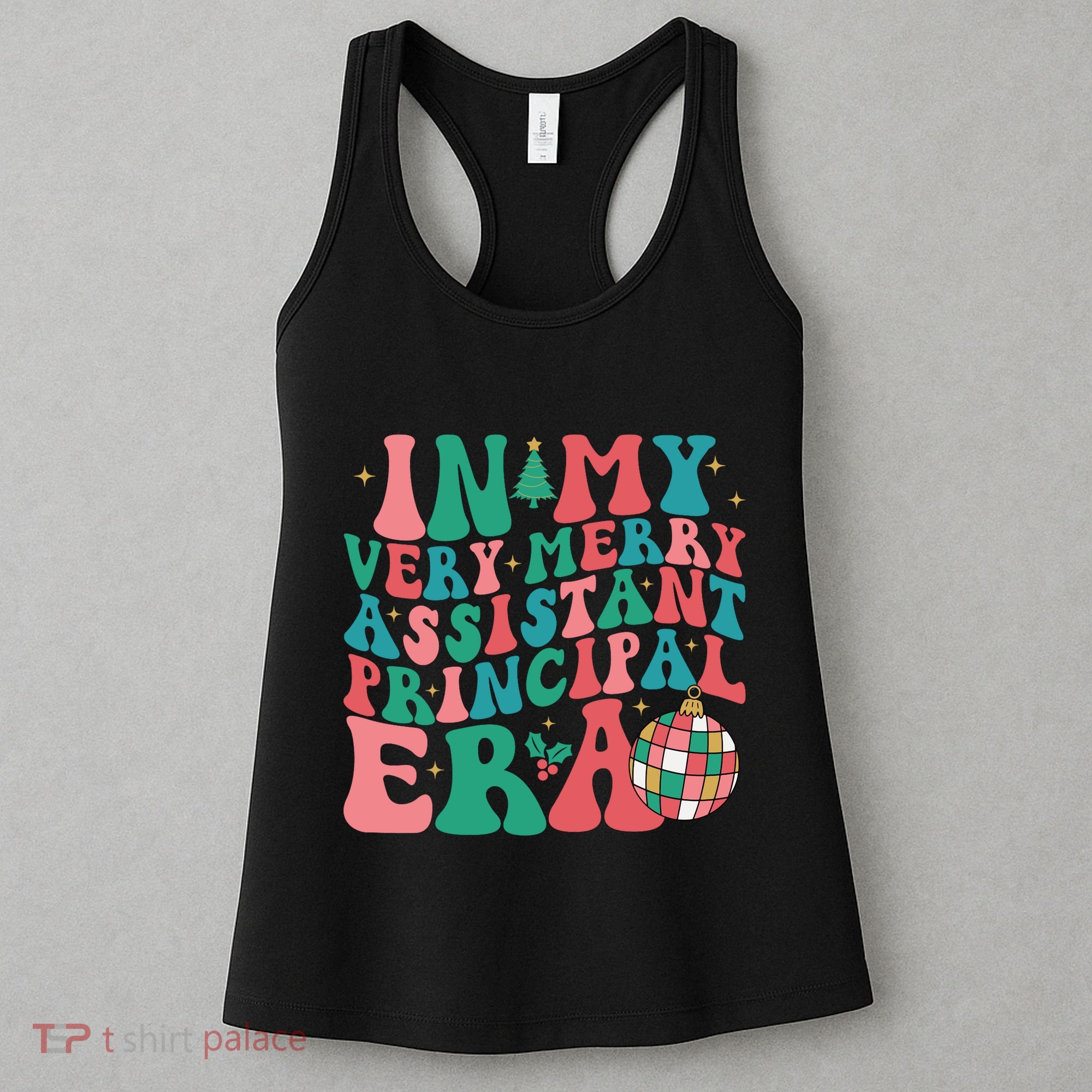 In My Very Merry Assistant Principal Era Groovy Christmas Women's Tank Top