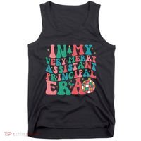 In My Very Merry Assistant Principal Era Groovy Christmas Tank Top thumb 0