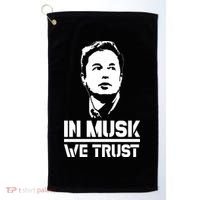 In Musk We Trust Elon Musk Golf Towel thumb 0