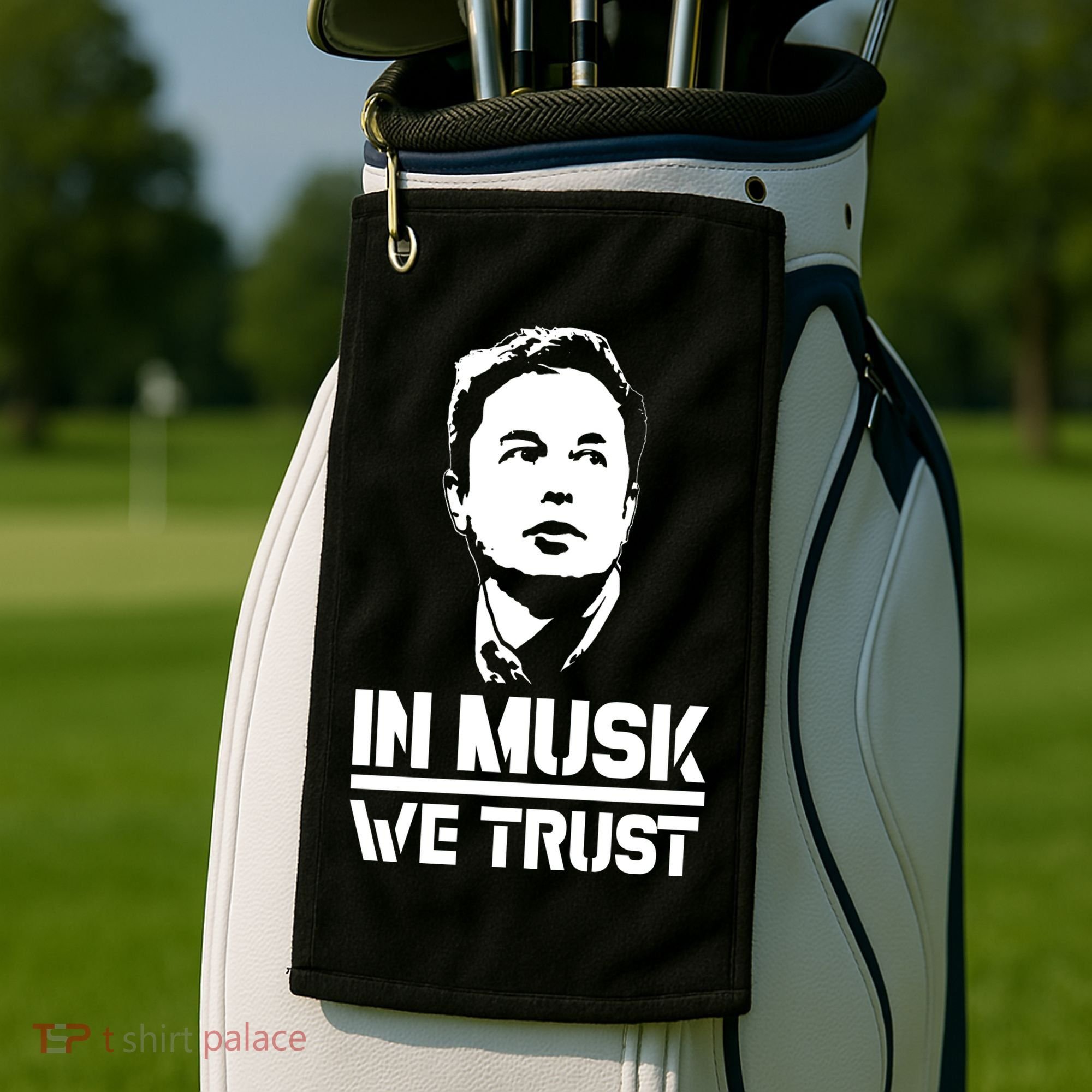 In Musk We Trust Elon Musk Golf Towel