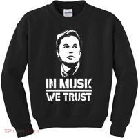 In Musk We Trust Elon Musk Kids Sweatshirt thumb 0