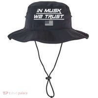 In Musk We Trust USA Flag Elon Funny Bucket Hat thumb 0
