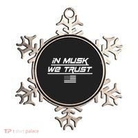 In Musk We Trust USA Flag Elon Funny Ornament thumb 0