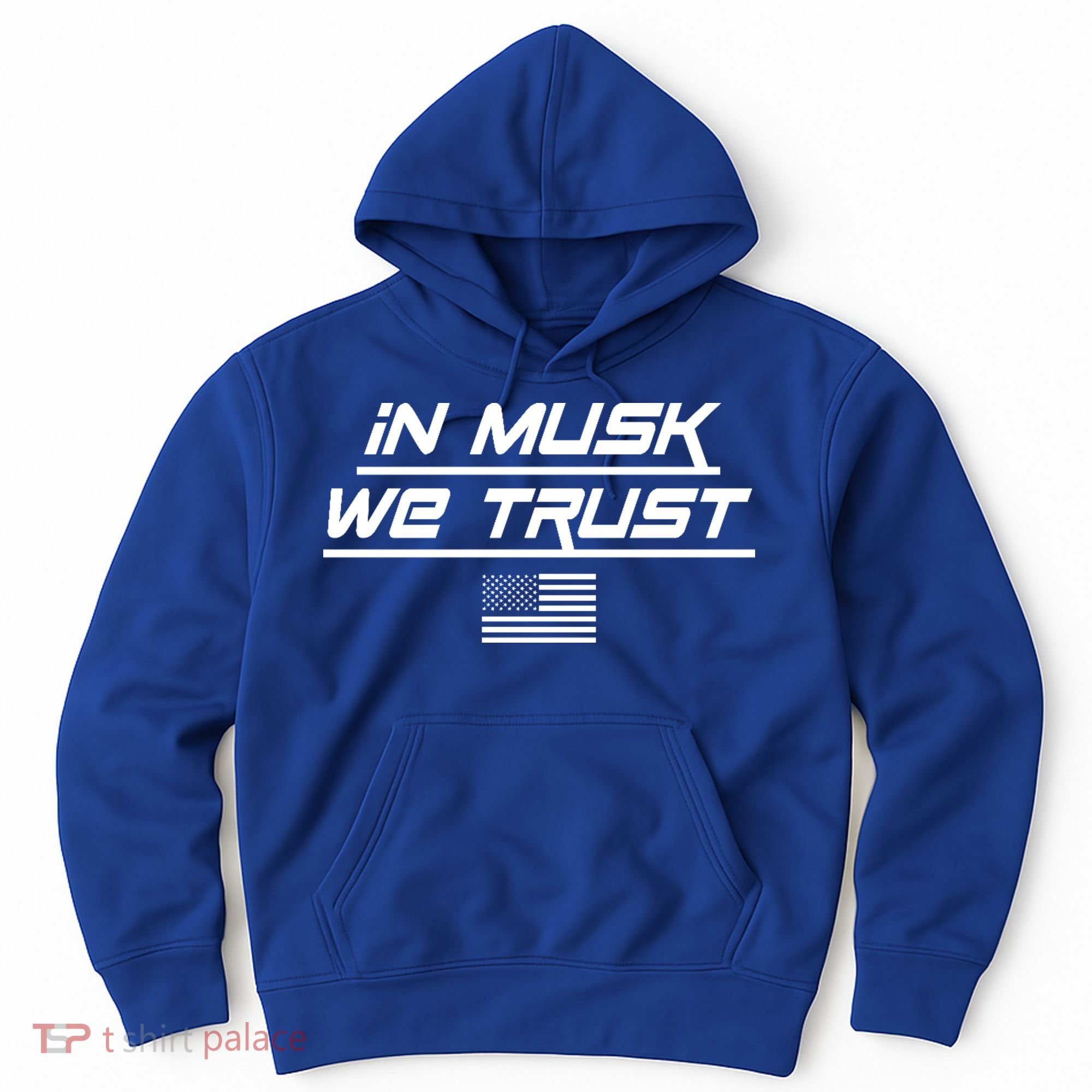 In Musk We Trust USA Flag Elon Funny Hoodie