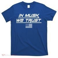 In Musk We Trust USA Flag Elon Funny T-Shirt thumb 0