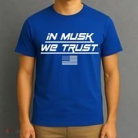 In Musk We Trust USA Flag Elon Funny T-Shirt thumb 3