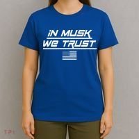 In Musk We Trust USA Flag Elon Funny T-Shirt thumb 4