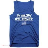 In Musk We Trust USA Flag Elon Funny Tank Top thumb 0