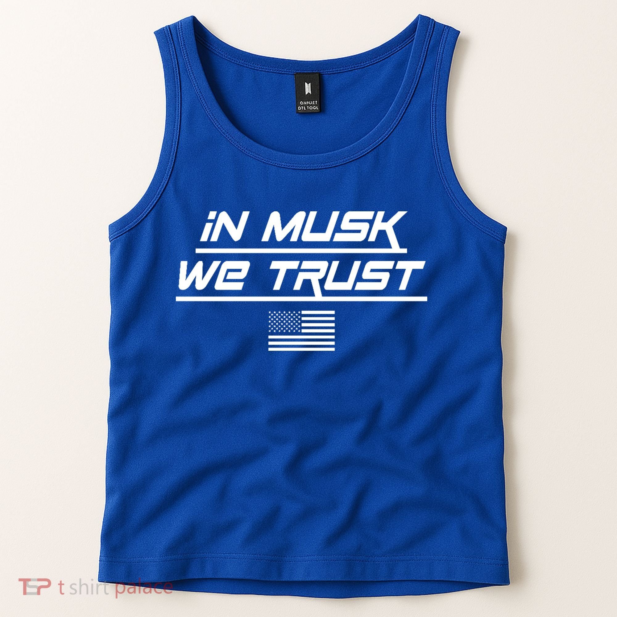 In Musk We Trust USA Flag Elon Funny Tank Top