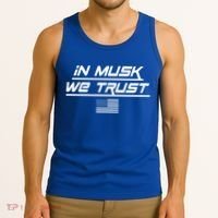 In Musk We Trust USA Flag Elon Funny Tank Top thumb 3