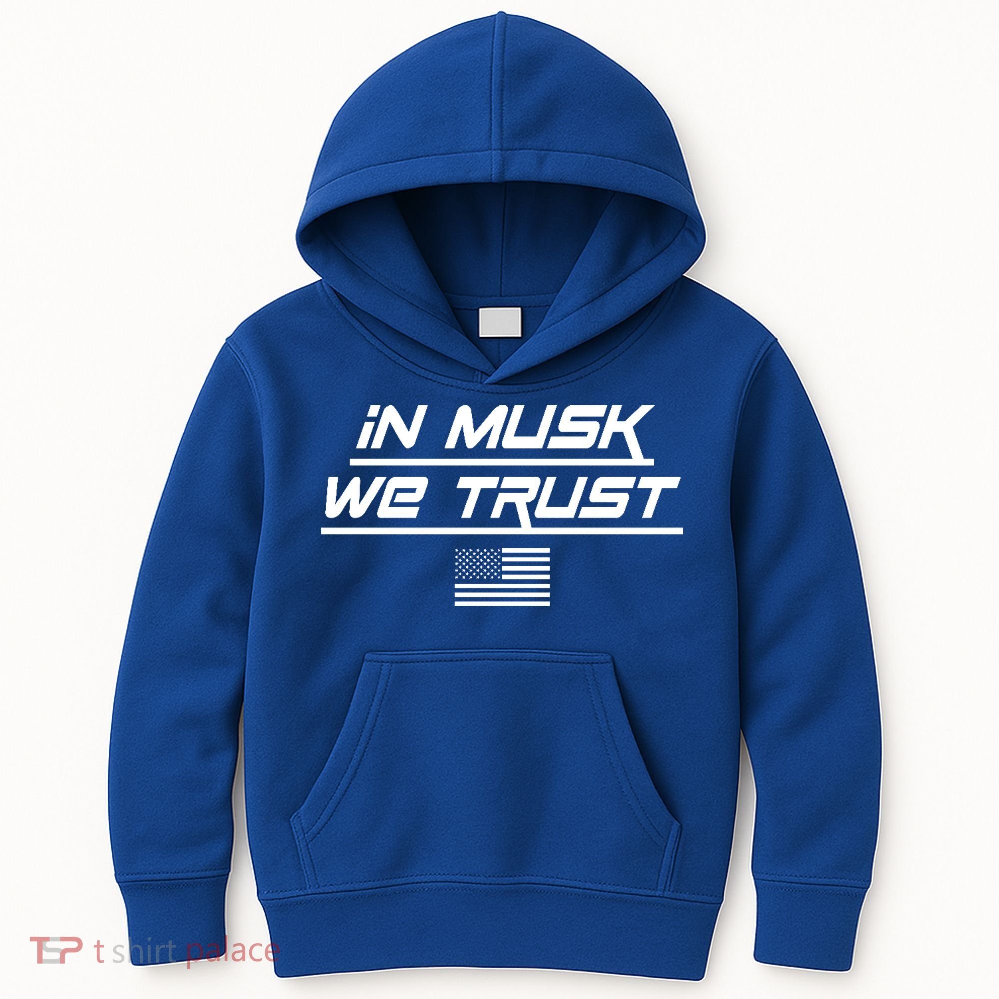 In Musk We Trust USA Flag Elon Funny Kids Hoodie