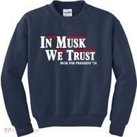 In Musk We Trust Musk For President 2024 Kids Sweatshirt thumb 0