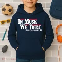 In Musk We Trust Musk For President 2024 Kids Hoodie thumb 2