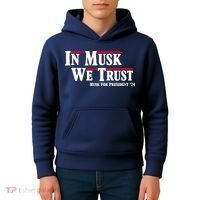 In Musk We Trust Musk For President 2024 Kids Hoodie thumb 4