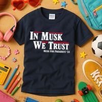 In Musk We Trust Musk For President 2024 Kids T-Shirt thumb 3