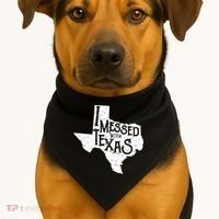 I Messed With Texas Dont Mess With This Texan USA-Made Doggie Bandana thumb 1
