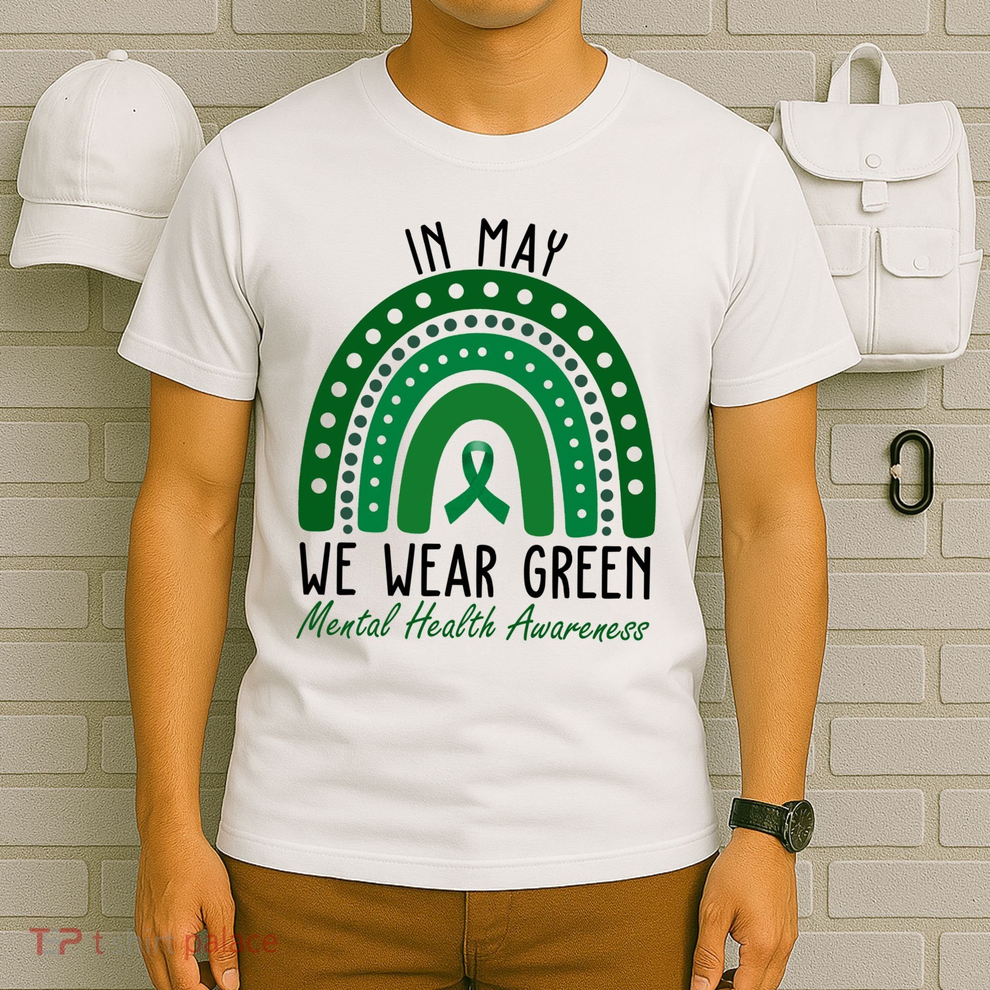 In May We Wear Green For Mental Health Awareness T-Shirt