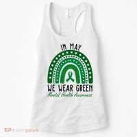 In May We Wear Green For Mental Health Awareness Women's Tank Top thumb 0