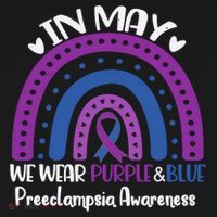 In May We Wear Purple And Blue Preeclampsia Awareness Meaningful Gift Women's Hoodie thumb 2