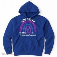 In May We Wear Purple And Blue Preeclampsia Awareness Meaningful Gift Hoodie thumb 0