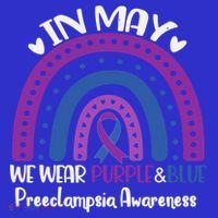 In May We Wear Purple And Blue Preeclampsia Awareness Meaningful Gift Mousepad thumb 1