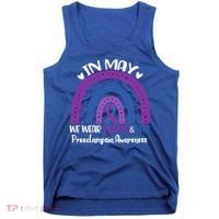 In May We Wear Purple And Blue Preeclampsia Awareness Meaningful Gift Tank Top thumb 0