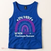 In May We Wear Purple And Blue Preeclampsia Awareness Meaningful Gift Tank Top thumb 2