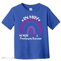 In May We Wear Purple And Blue Preeclampsia Awareness Meaningful Gift Toddler T-Shirt thumb 0