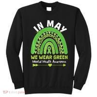 In May We Wear Green Mental Health Awareness Sweatshirt thumb 0