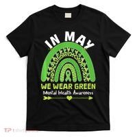 In May We Wear Green Mental Health Awareness T-Shirt thumb 0