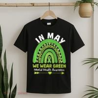 In May We Wear Green Mental Health Awareness T-Shirt thumb 2
